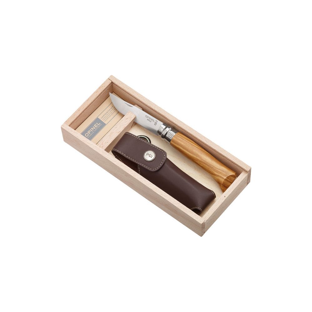 Opinel N°08 kinkekarp roostevabast terasest oliiviõli