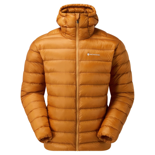 Montane vyriška Alpine 850 Lite supakuojama pūkinė striukė su gobtuvu