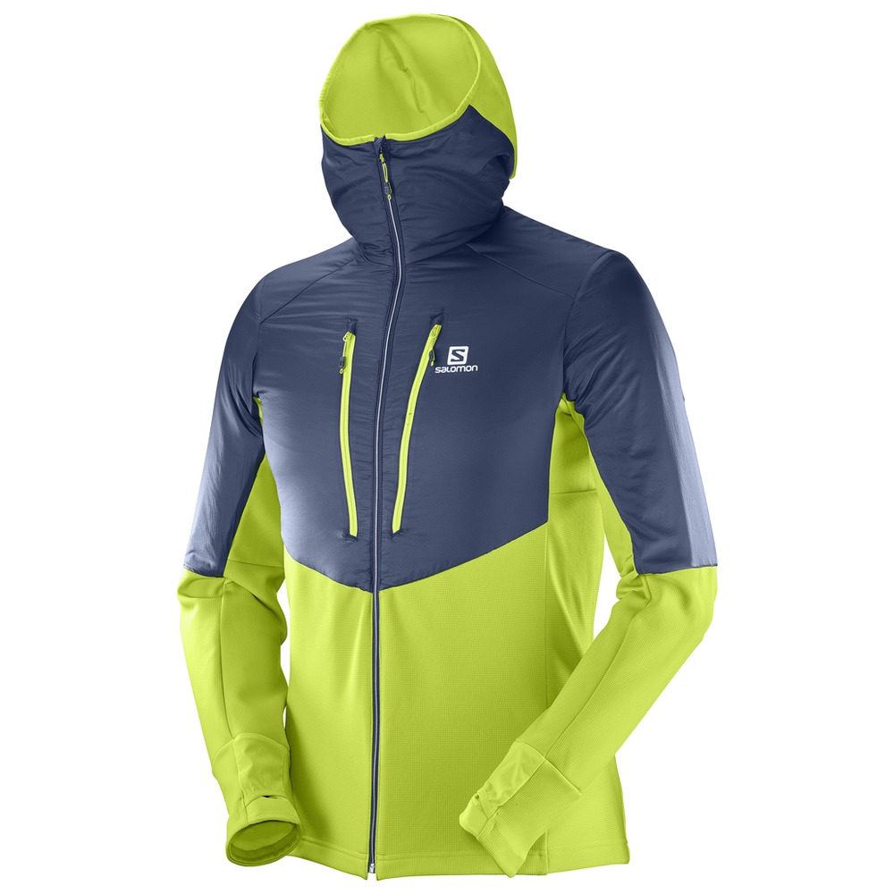 SALOMON jaka Drifter Air Mid Hoodie green/blue