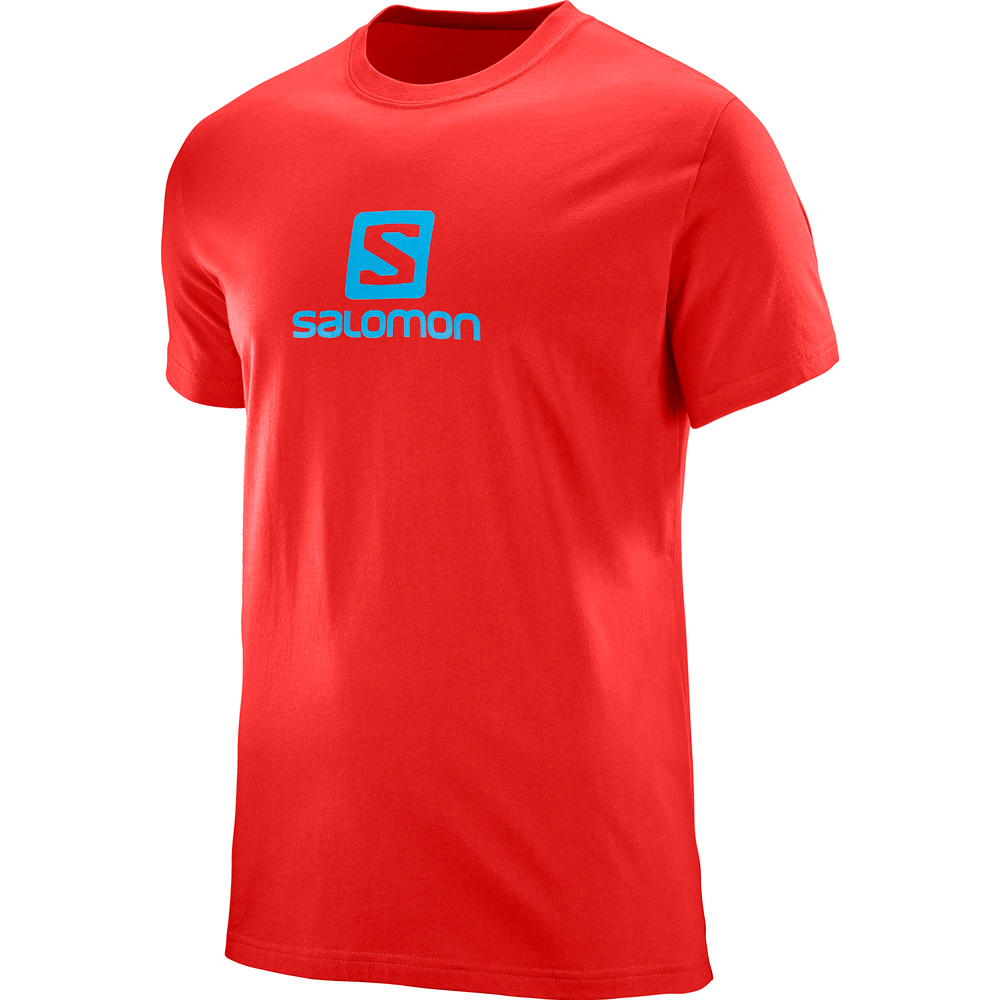SALOMON T-krekls Logo SS Cotton Tee red
