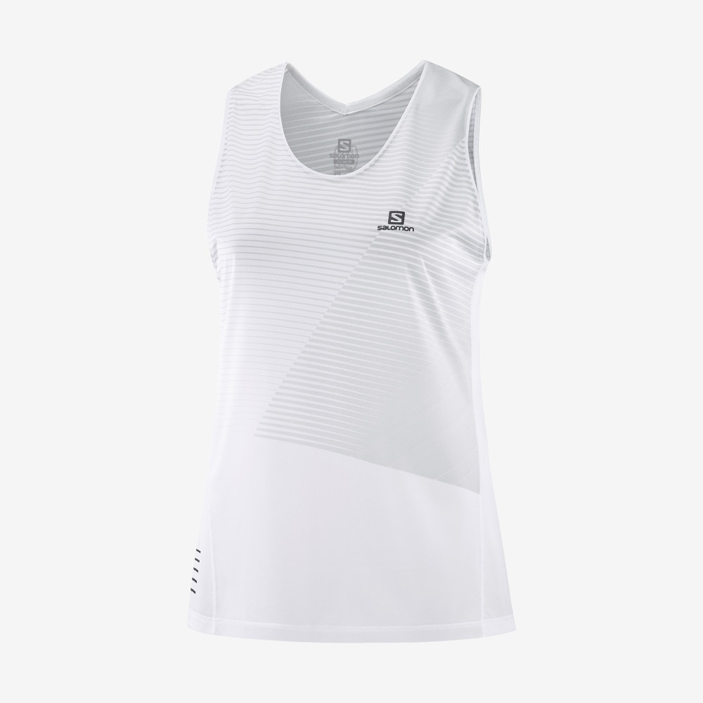 SALOMON krekls bez piedurknēm Sense Tank W white