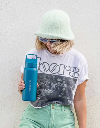 LifeStraw Go 2.0 nerūdijančio plieno vandens filtro butelis 1L