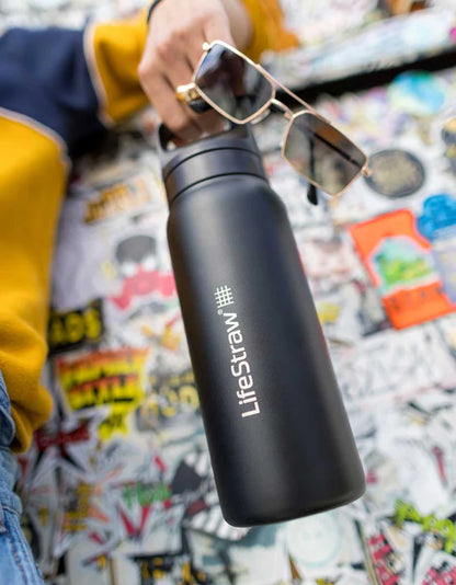 LifeStraw Go 2.0 nerūdijančio plieno vandens filtro butelis 1L