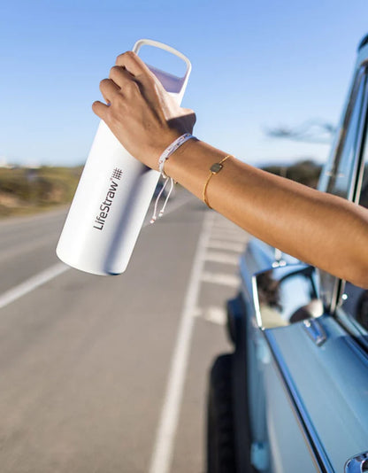 LifeStraw Go 2.0 nerūdijančio plieno vandens filtro butelis 1L