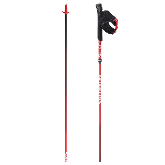 SALOMON S/Lab Ultra Carbon pārgājienu un taku skriešanas nūjas, fiery red/black
