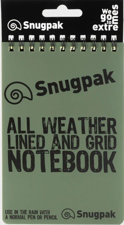 „Snugpak“ vandeniui atsparus užrašų knygelė (alyvuogių)