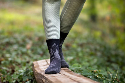 Pirin Hill Merino Wool Hiking Socks - Alpine Ibex motive