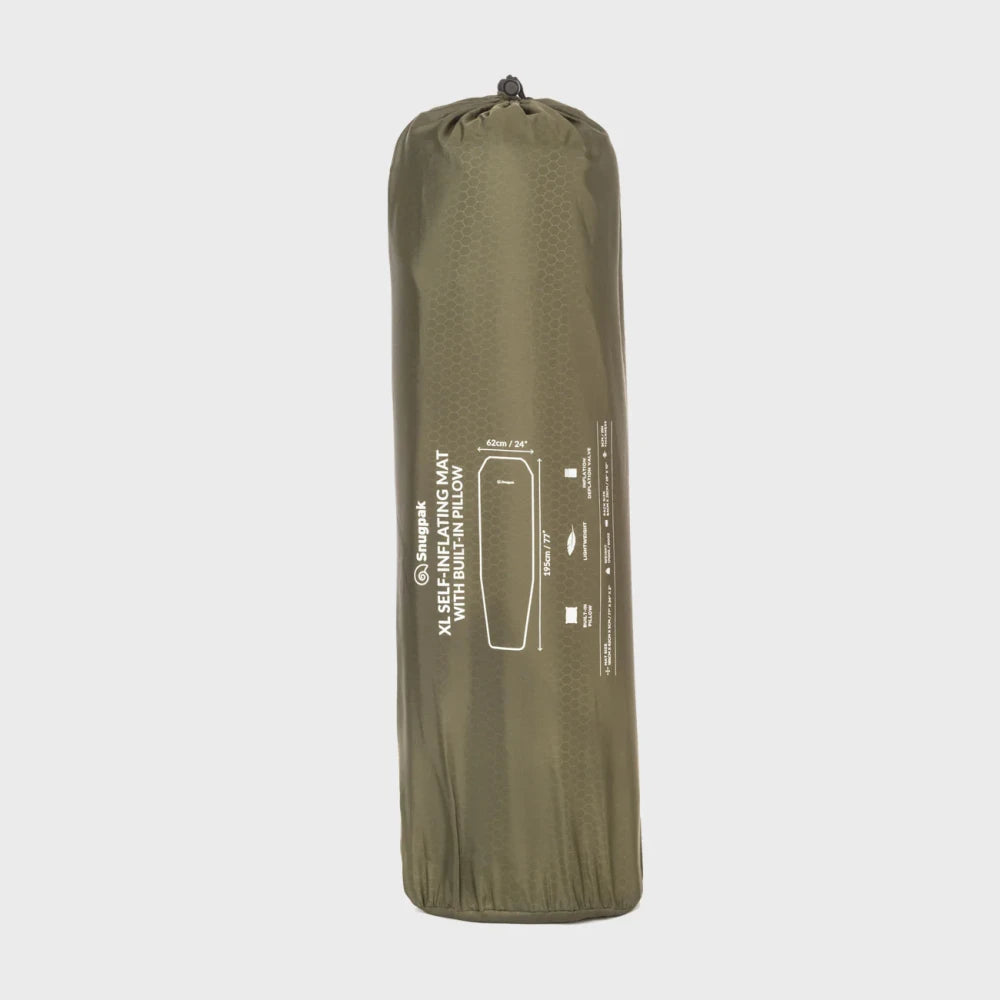 Snugpak XL savaime prisipučiamas kilimėlis su integruota pagalve